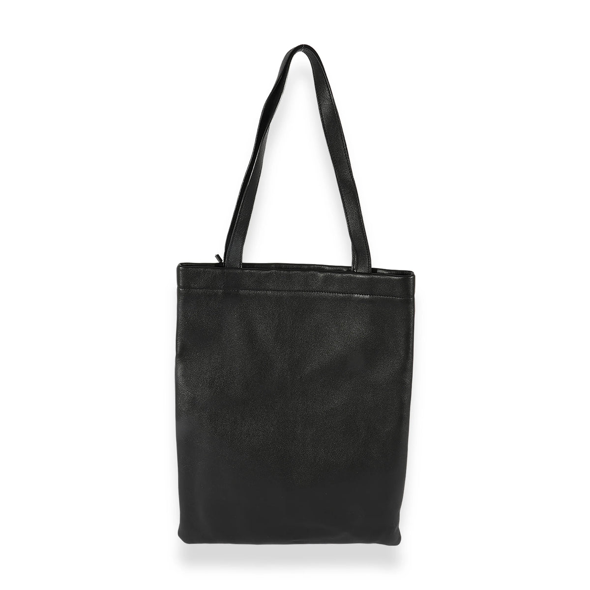 Black Calfskin Flat Shopping Tote W831040