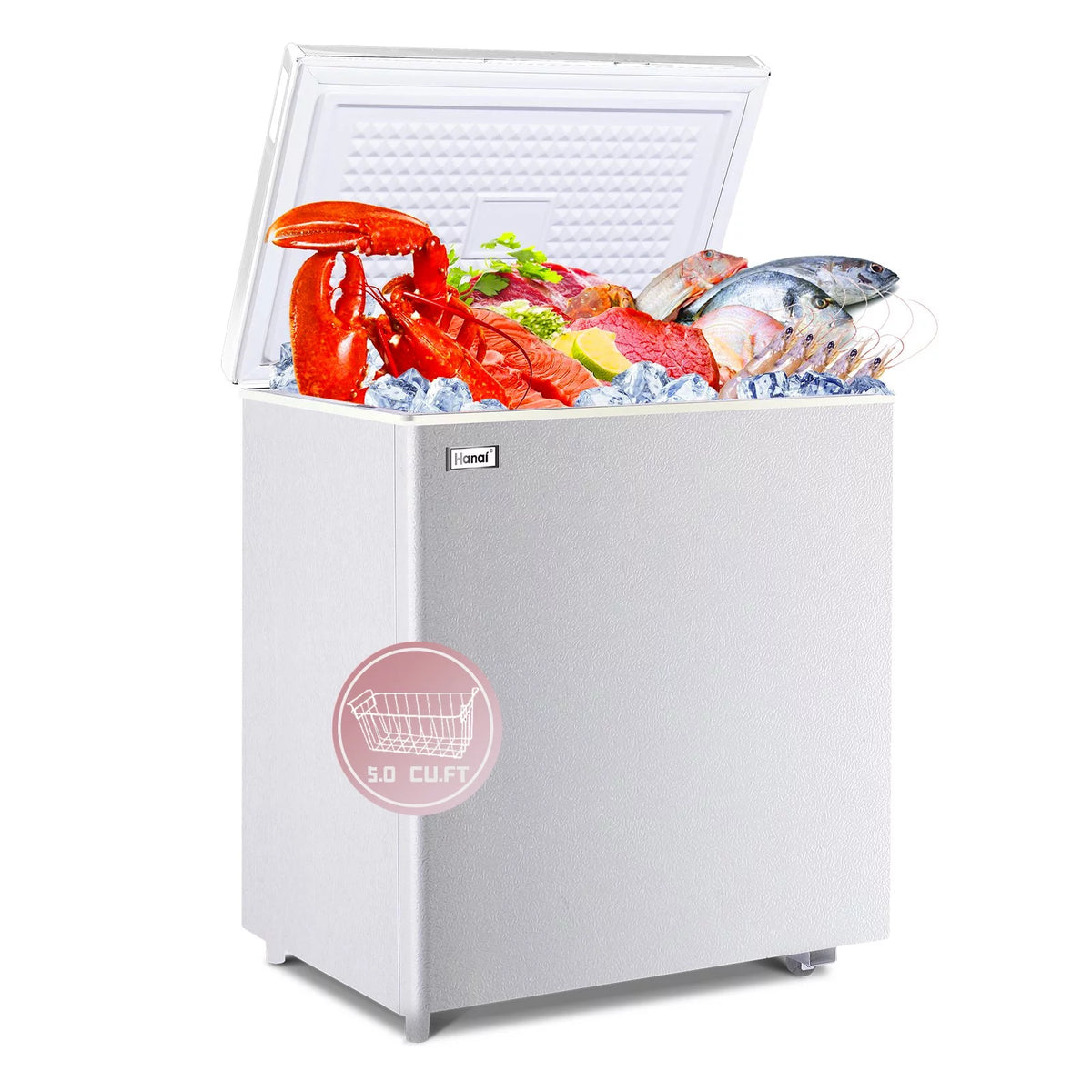 5.0 Cu.ft White Chest Freezer W98693