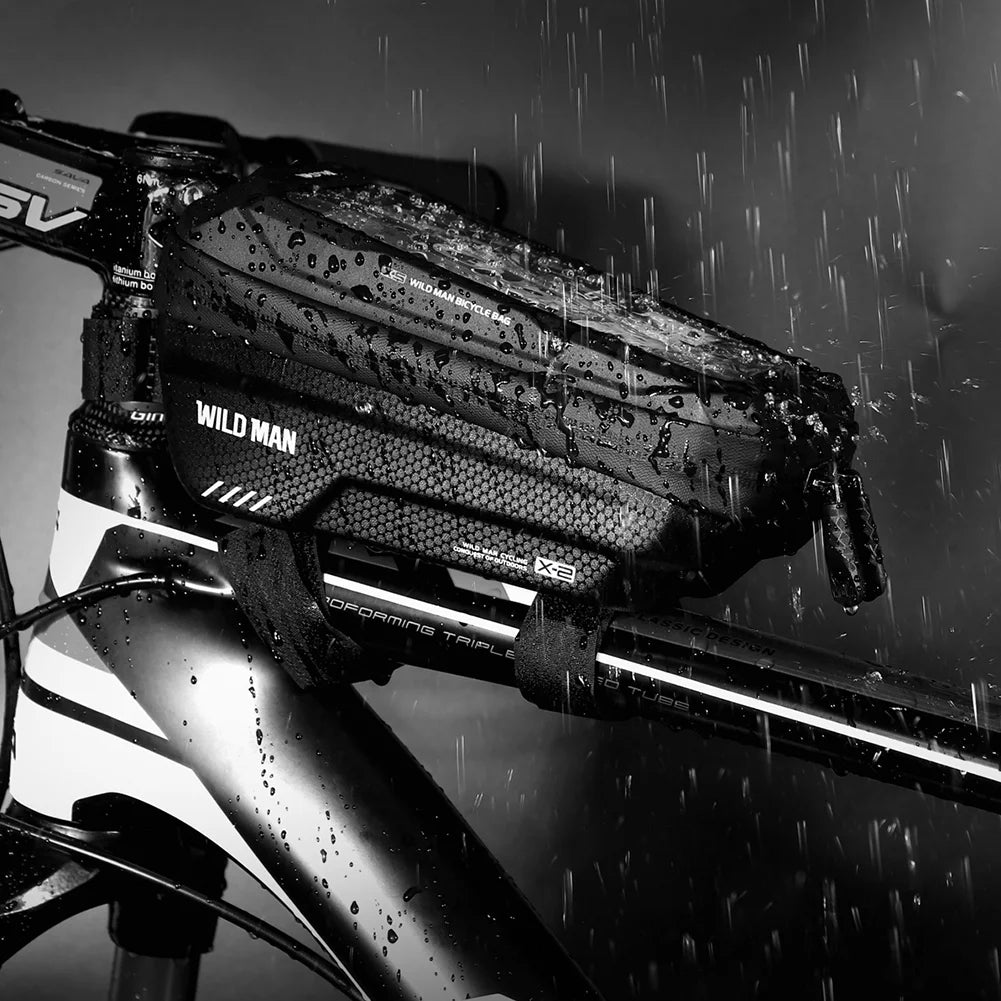 Black Waterproof Hard Shell Bicycle Bag S4020