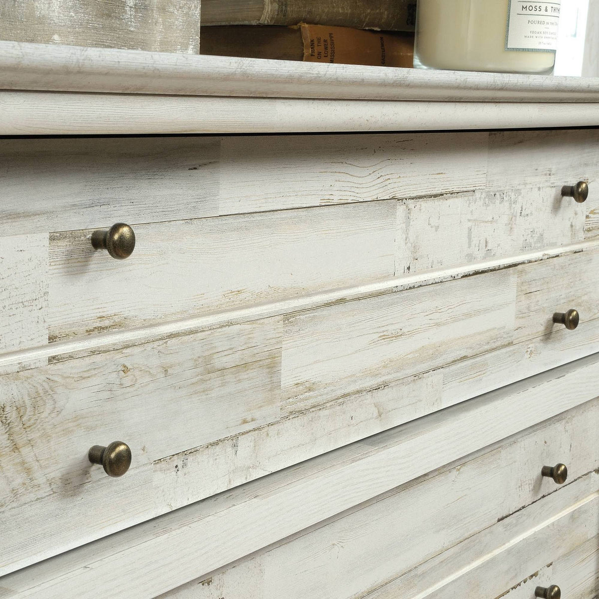 White Plank 3-Drawer Chest W119
