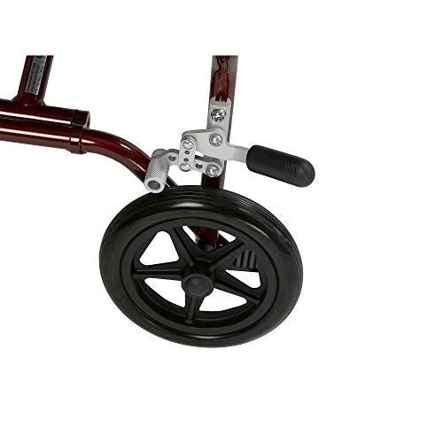 Red Frame Ultra Lightweight Transport Wheelchair W2305