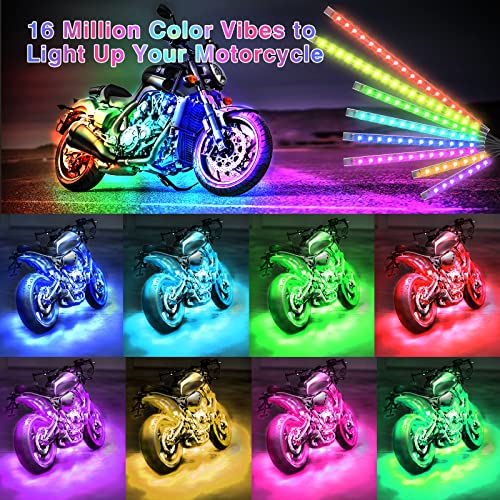 12Pcs Motorcycle LED Light Kit with Brake Light Turn Signal R6685