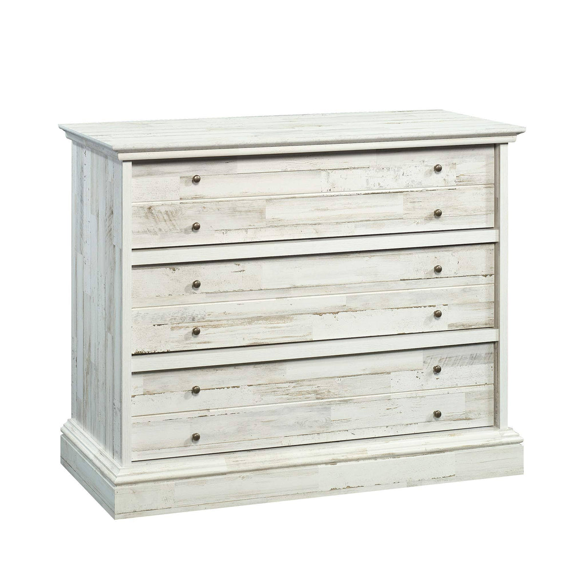 White Plank 3-Drawer Chest W119