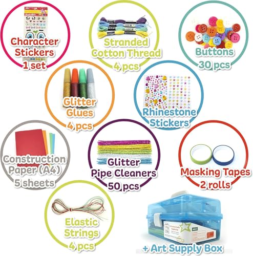 Kids Craft Kit in a Plastic Craft Box Organizer B412961