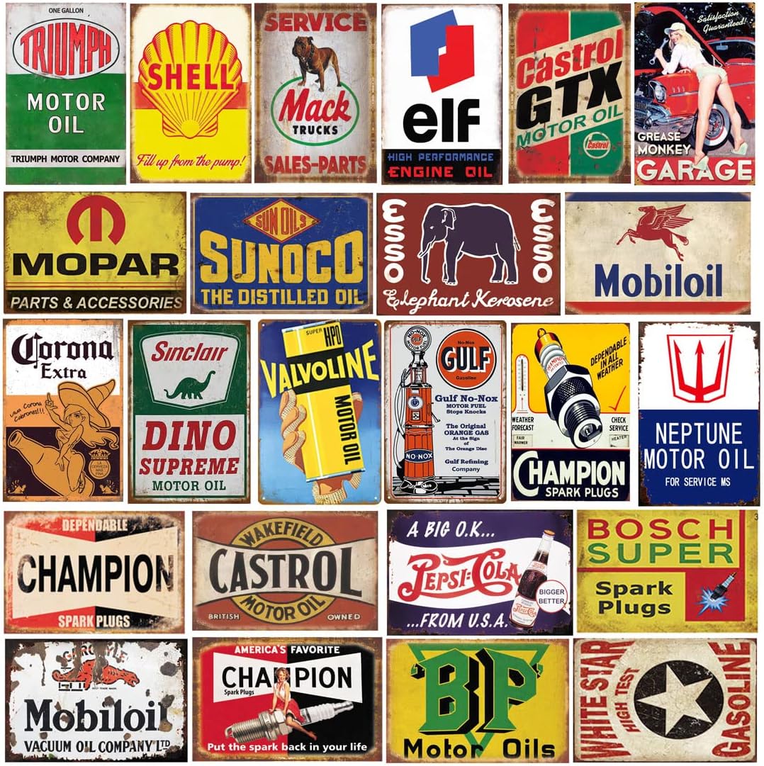 8x12 Inch Retro Metal Tin Sign Pack K36045