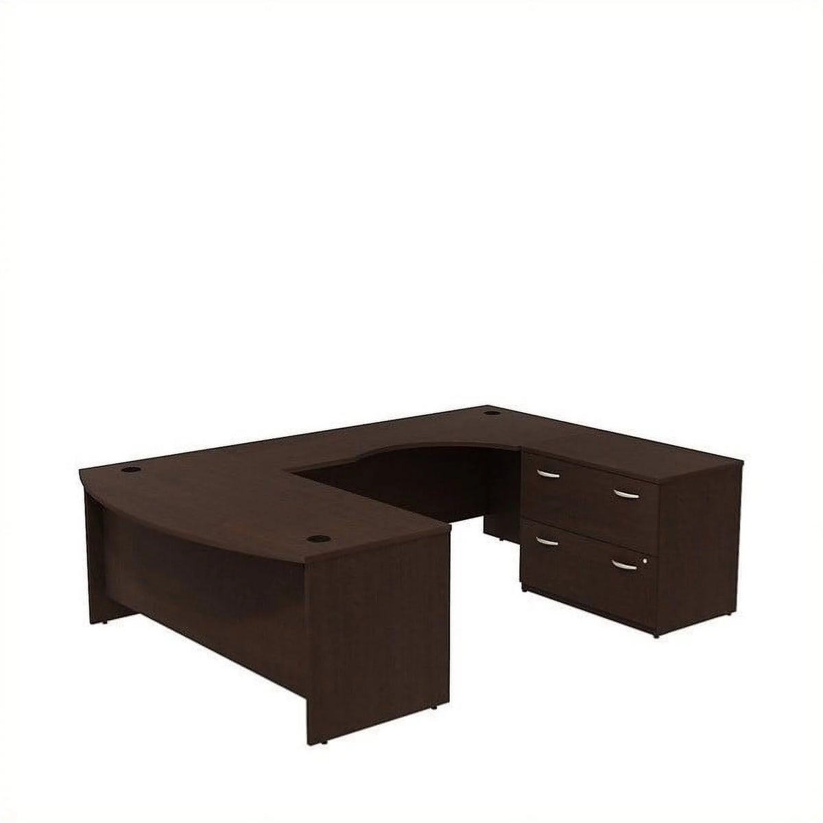 72" 2 Drawer U-Shaped Desk in Cherry Z99174