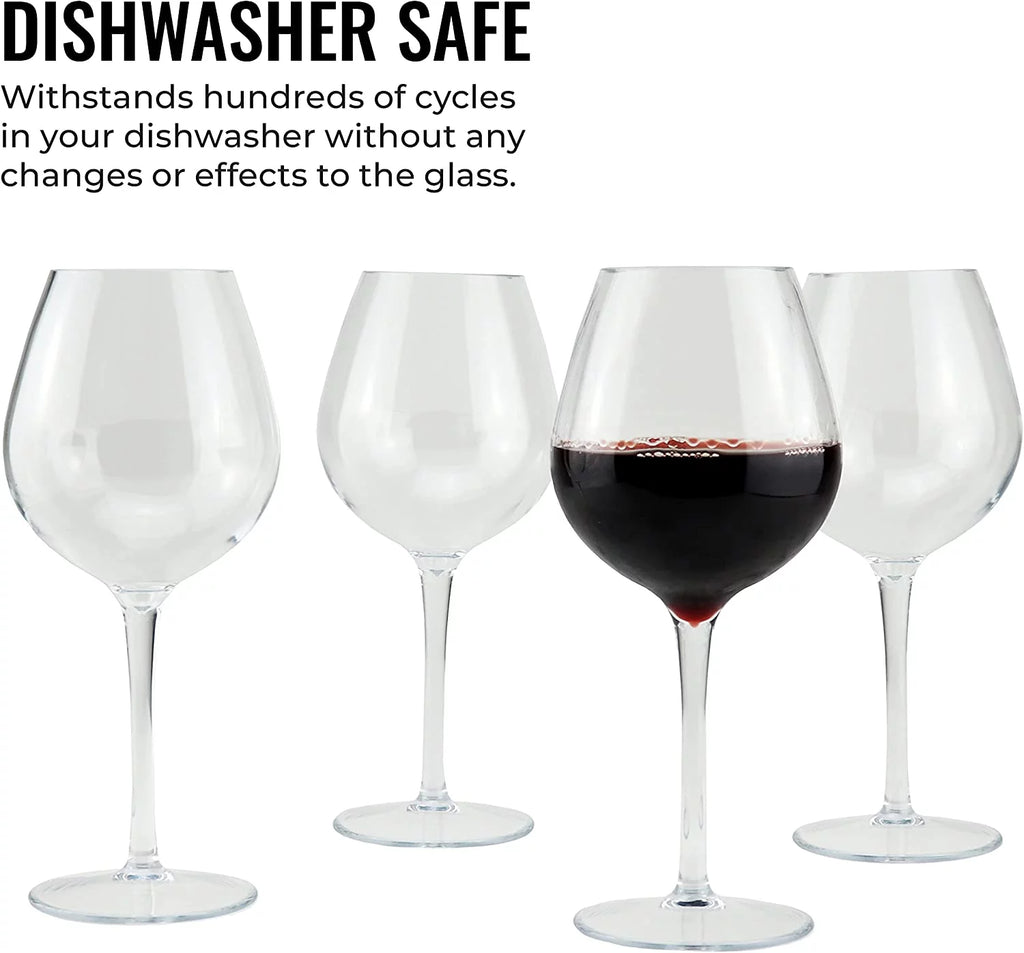 Unbreakable Red Wine Glasses, 4 Pack M66269