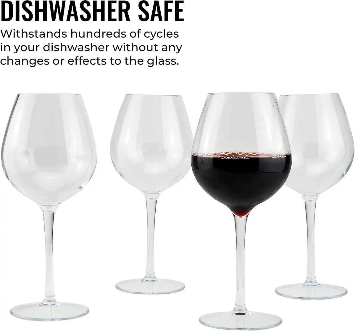 Unbreakable Red Wine Glasses, 4 Pack M66269