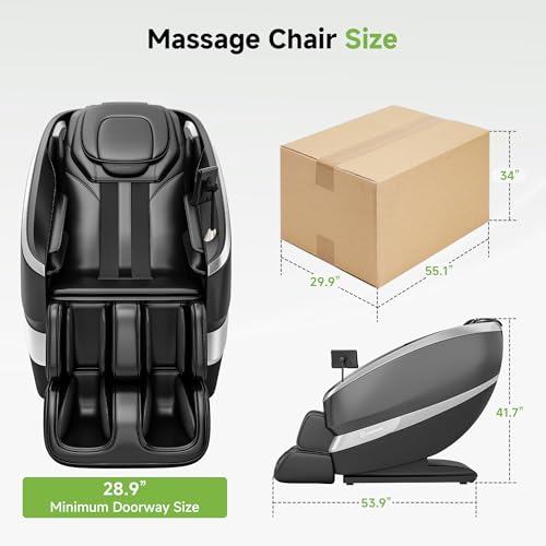 Black Full Body Zero Gravity Shiatsu Massage Recliner Q75857