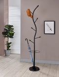 Black Metal Coat & Hat Rack with Umbrella Holder E535