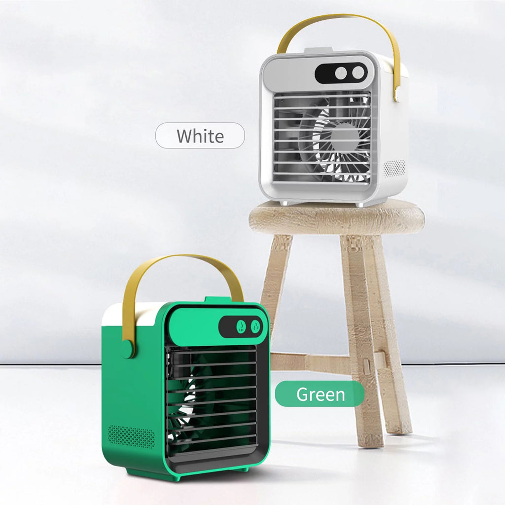 Air Conditioner Fan with Phone Holder Mirror 180mL 3 Speeds USB G446471