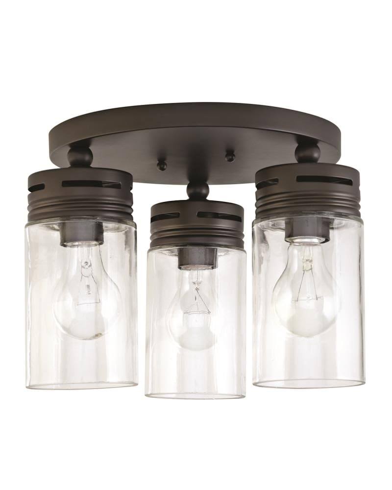 Aged Bronze Incandescent Flush Mount Light M3956