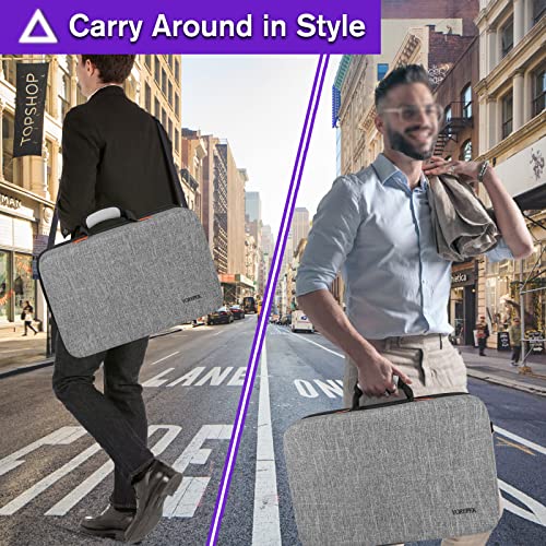 Grey Hard Shell Carrying Case for Console, Controllers, Headset and Gaming Accessories O9128