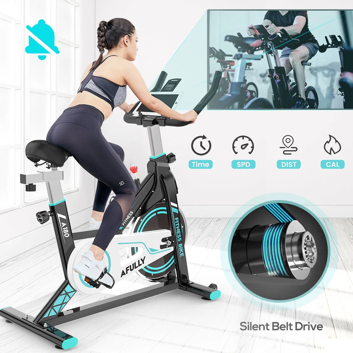Indoor Cycling Exercise Bike 35 Lbs Flywheel Y3143