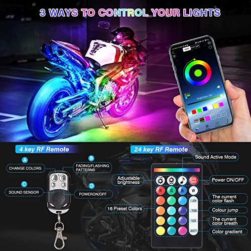12Pcs Motorcycle LED Light Kit with Brake Light Turn Signal R6685