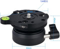 Tripod Leveling Base with 3/8 and 1/4'' Screw, Aluminum, 60mm, Pack of 2 W35921