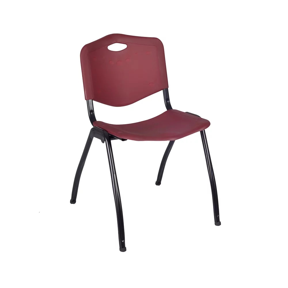 36" Square Breakroom Table & 4 Stack Chairs C6279
