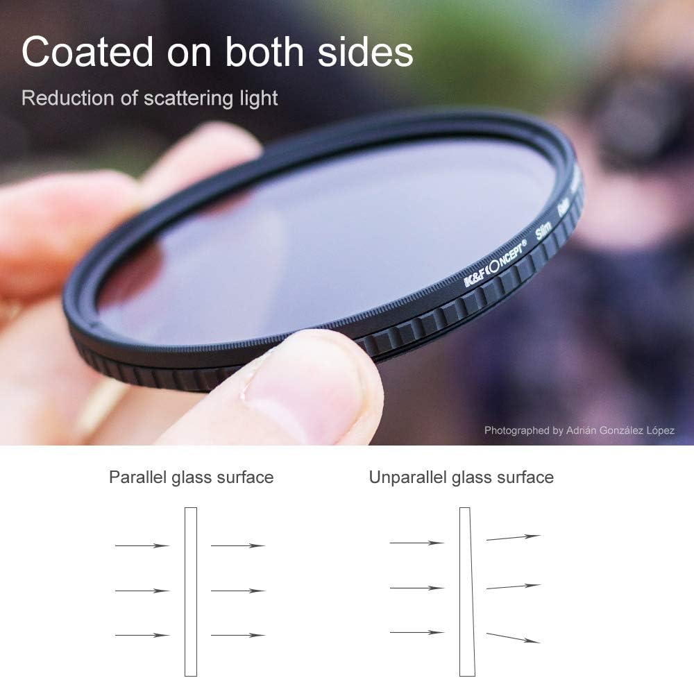 67mm Variable ND Filter ND2-ND32 Camera Lens Filter with Multi-Layer Coatings Pack of 2 G399