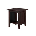 Solid Hardwood End Table Set of 2 Black Espresso N770864