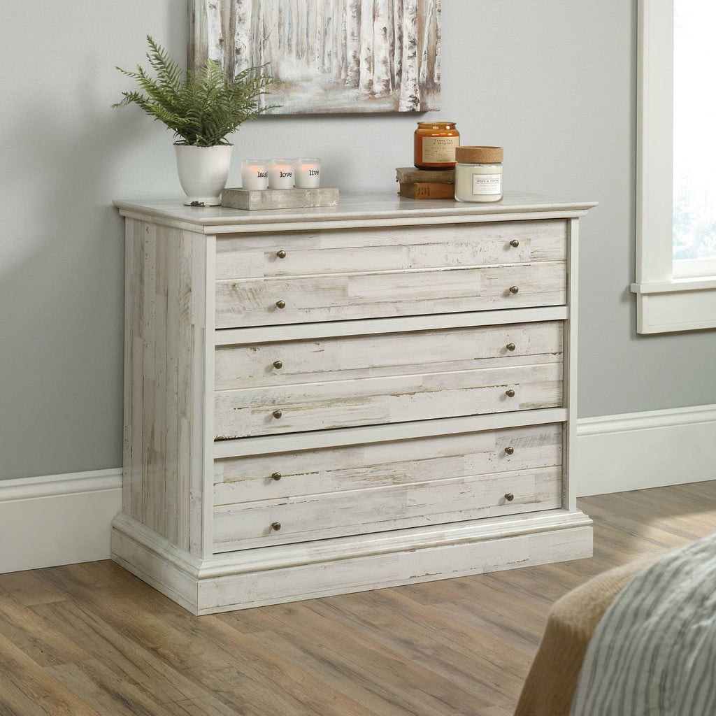 White Plank 3-Drawer Chest W119