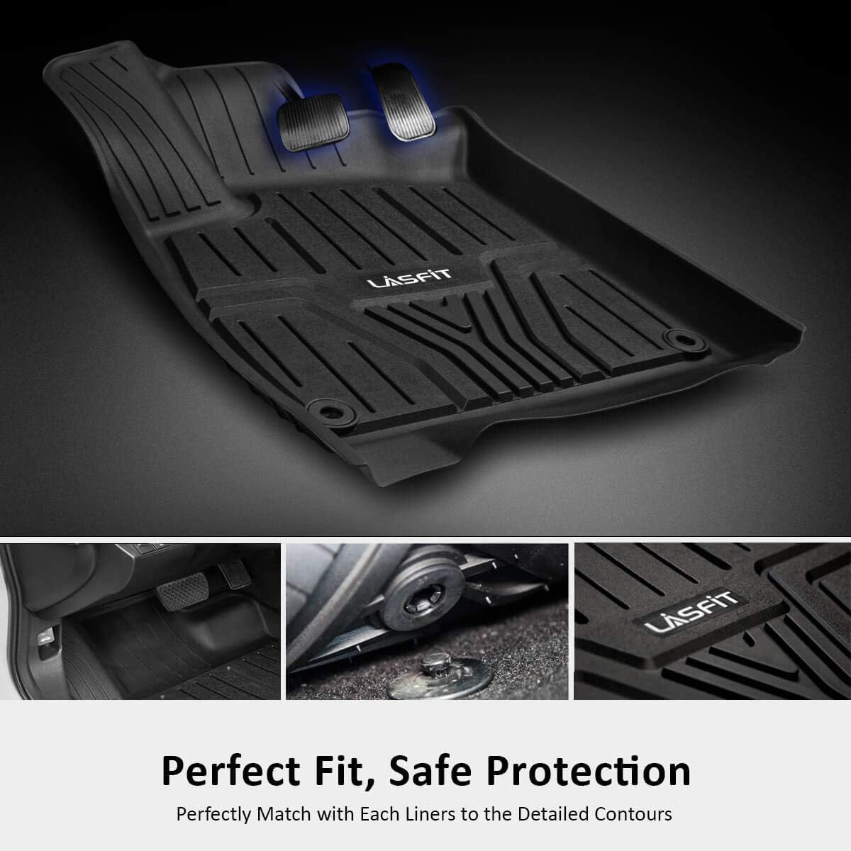 Black TPE Floor Liners for Honda Accord Sedan 2018-2022 Z185255
