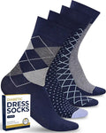 Diabetic Dress Socks for Men 4 Pairs Q900
