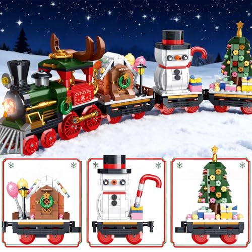 Christmas Train Building Toys Set 868pcs with LED Light H212