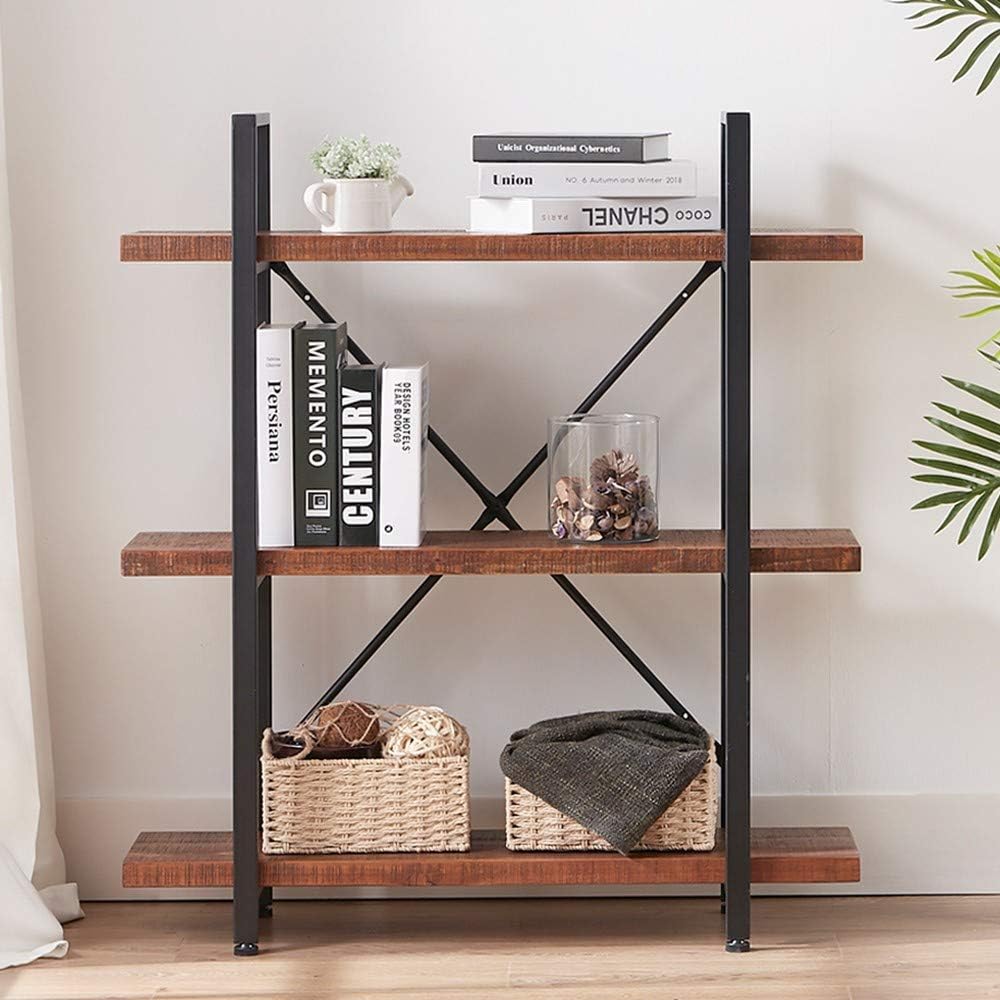 Solid Wood 3 Tier Bookshelf V59826