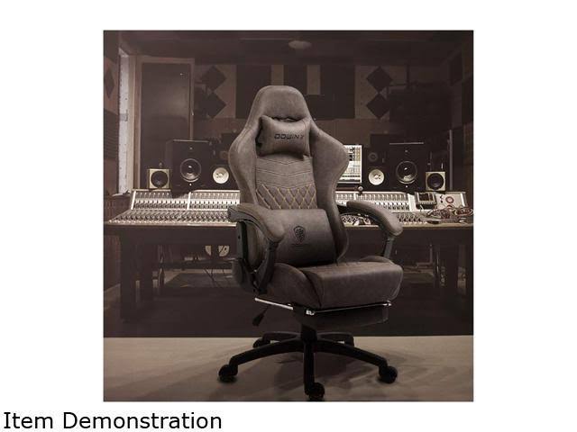 Vintage Style PU Leather High Back Gaming Chair with Massage Lumbar Support F193