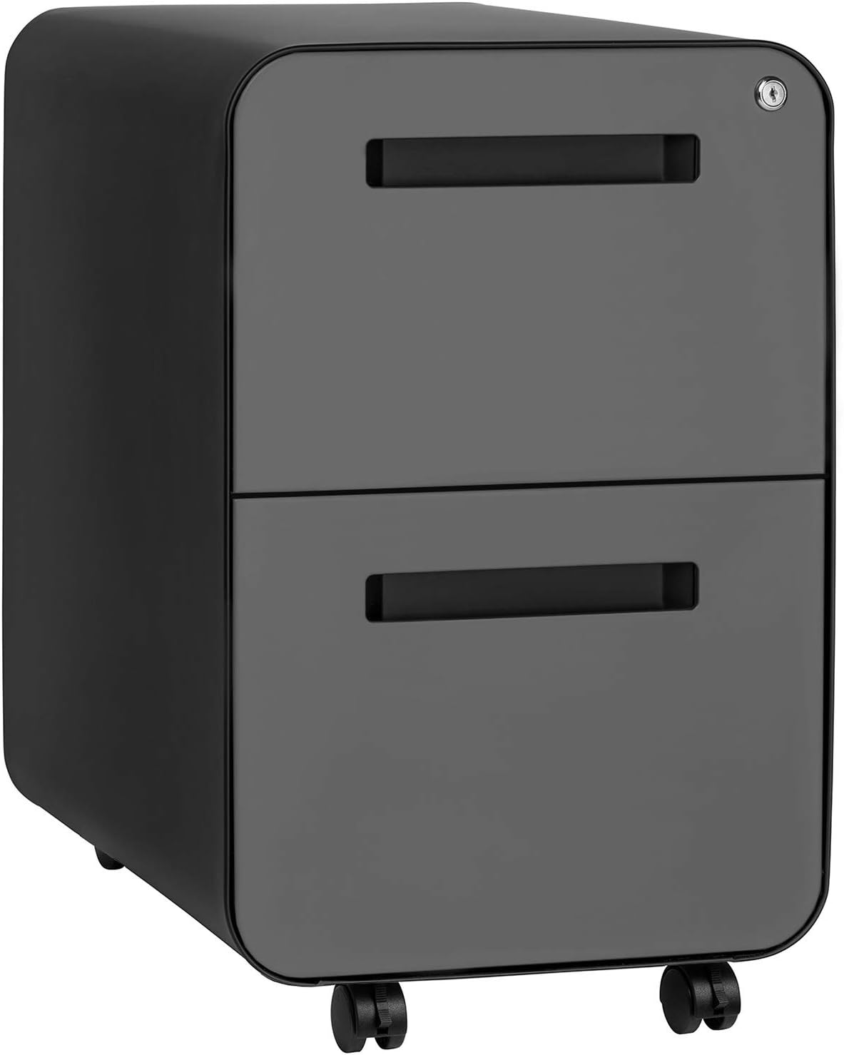 White 2-Drawer Mobile File Cabinet B3436