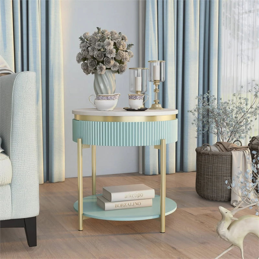 Contemporary Wood 1-Drawer End Table H163
