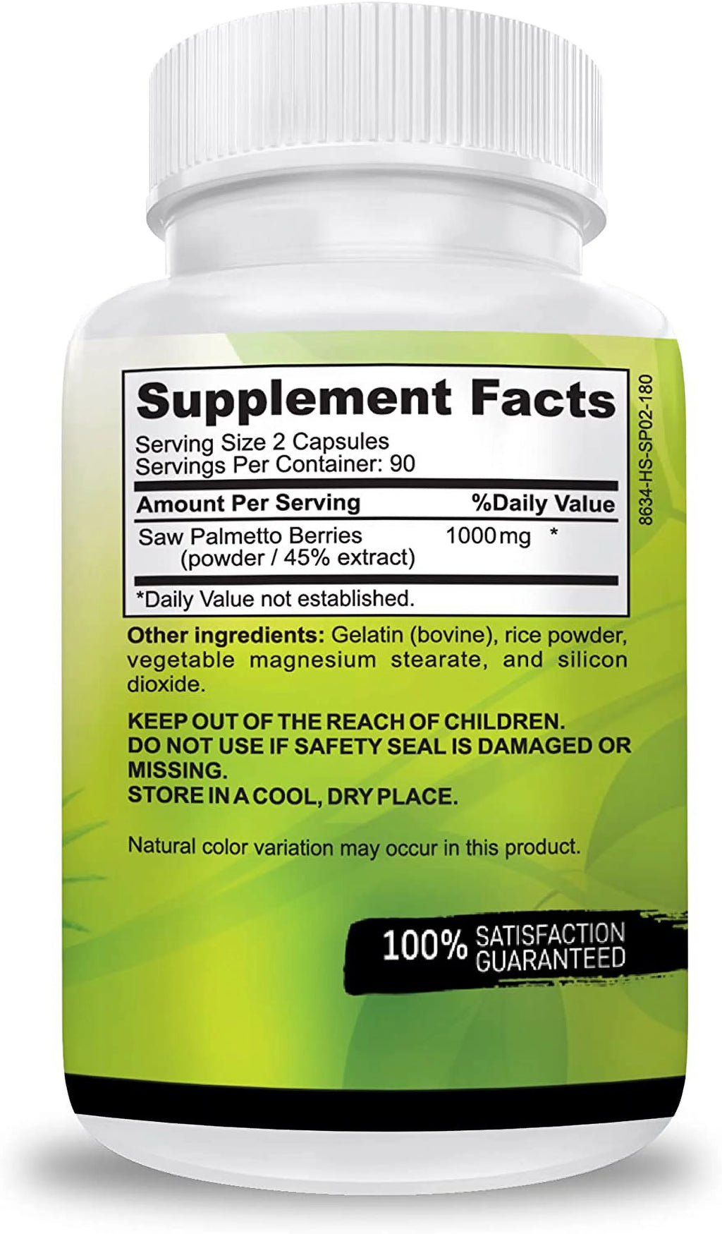 180 Capsules Saw Palmetto T103