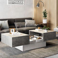 Gray Coffee Table with Sliding Top and Storage S2982