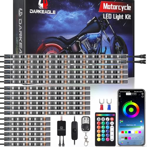 12Pcs Motorcycle LED Light Kit with Brake Light Turn Signal R6685