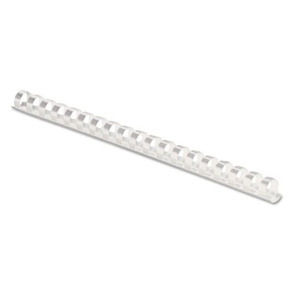 White Plastic Comb Bindings, 90 Sheet Capacity, 100 Combs/Pack I277