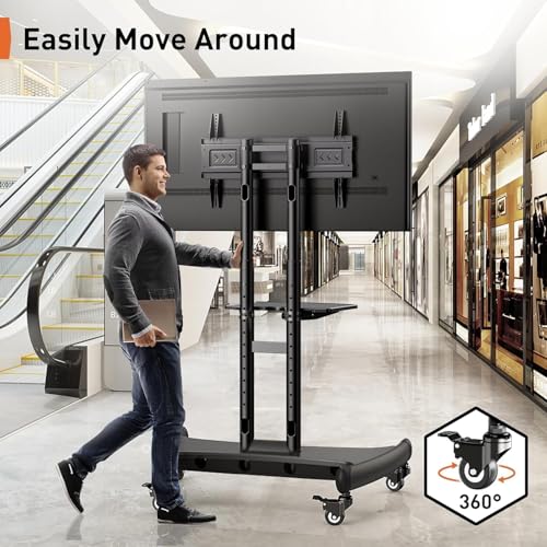 32-82 Inch Mobile TV Cart with Wheels W692