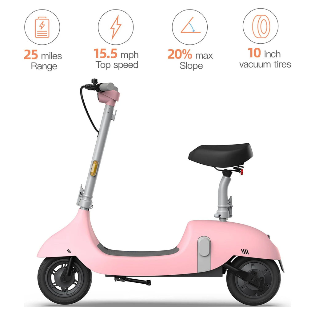 Electric Scooter with Seat, 10inch Vacuum Tires C41981