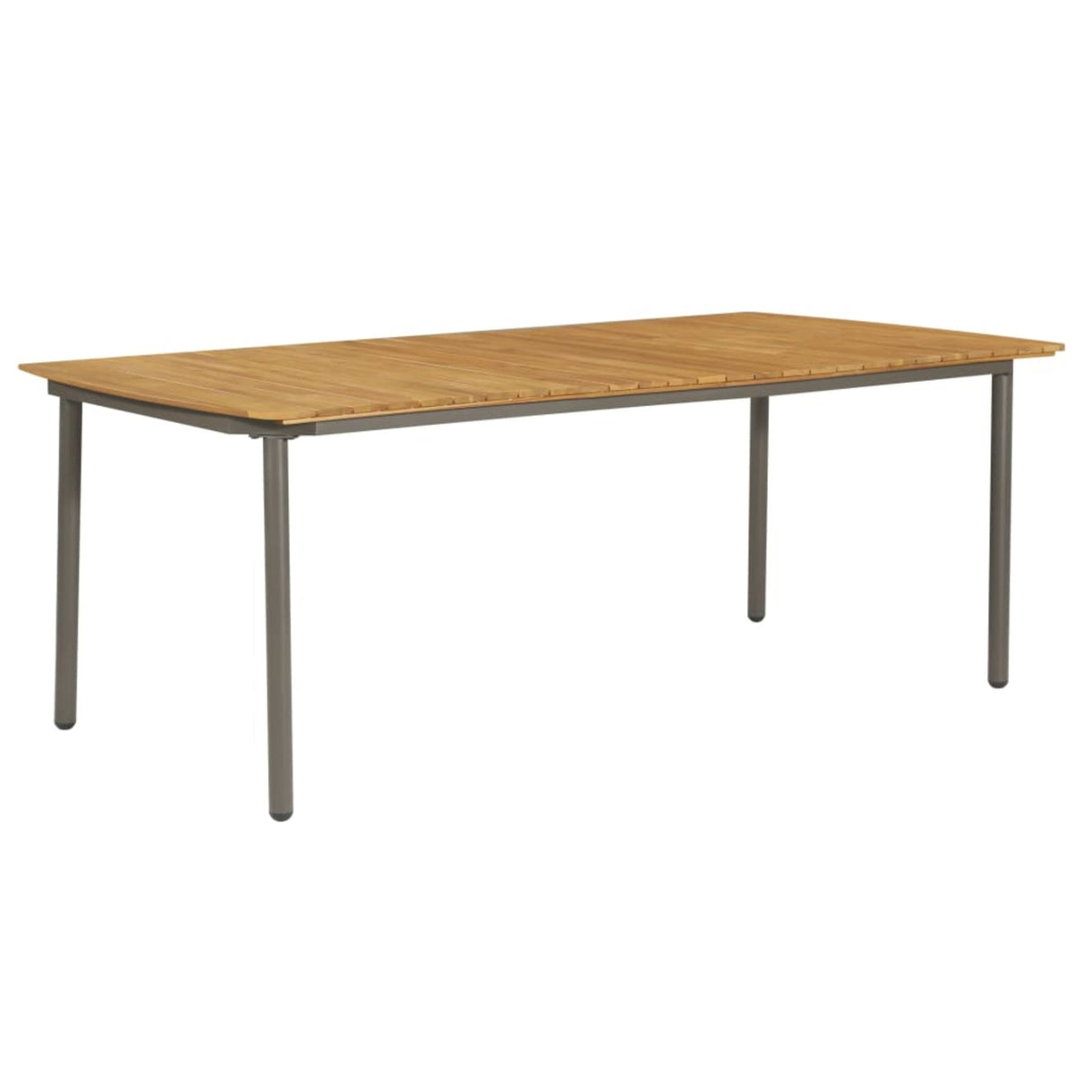 Solid Acacia Wood and Steel Garden Table Z513