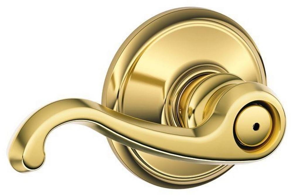 Bright Brass Privacy Door Lever B22104