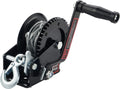 1600lb 2 Way Ratchet Manual Gear Winch with Red Strap, Pack of 2 F826