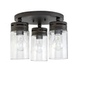 Aged Bronze Incandescent Flush Mount Light M3956