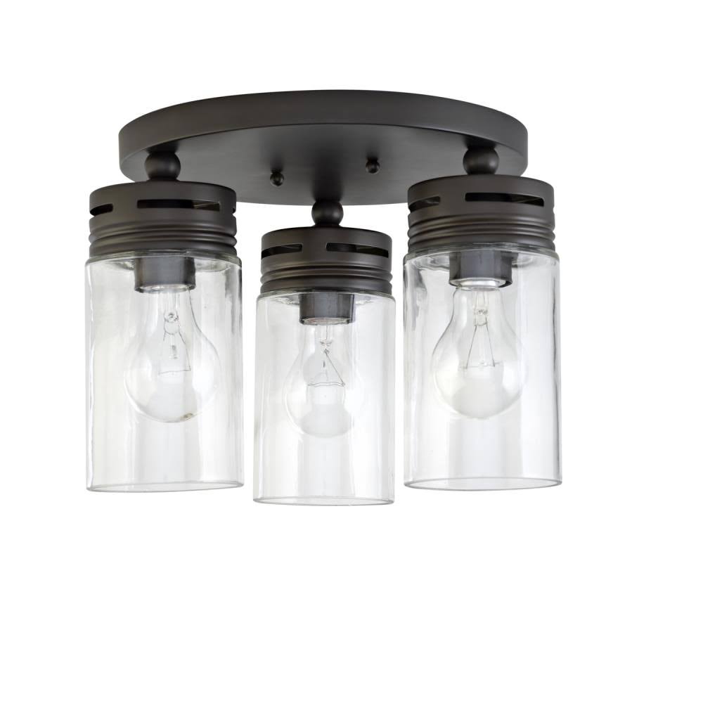 Aged Bronze Incandescent Flush Mount Light M3956