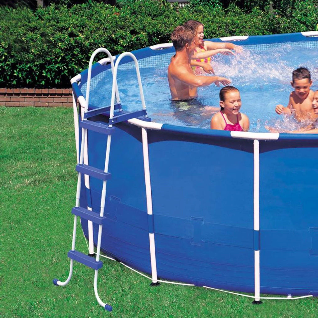 18ft x 48in Metal Frame Swimming Pool Set with Pump & Filter Q112