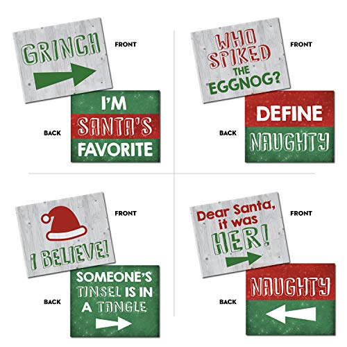 Christmas Photo Booth Props 20 Designs 8x10 Double Sided I69027