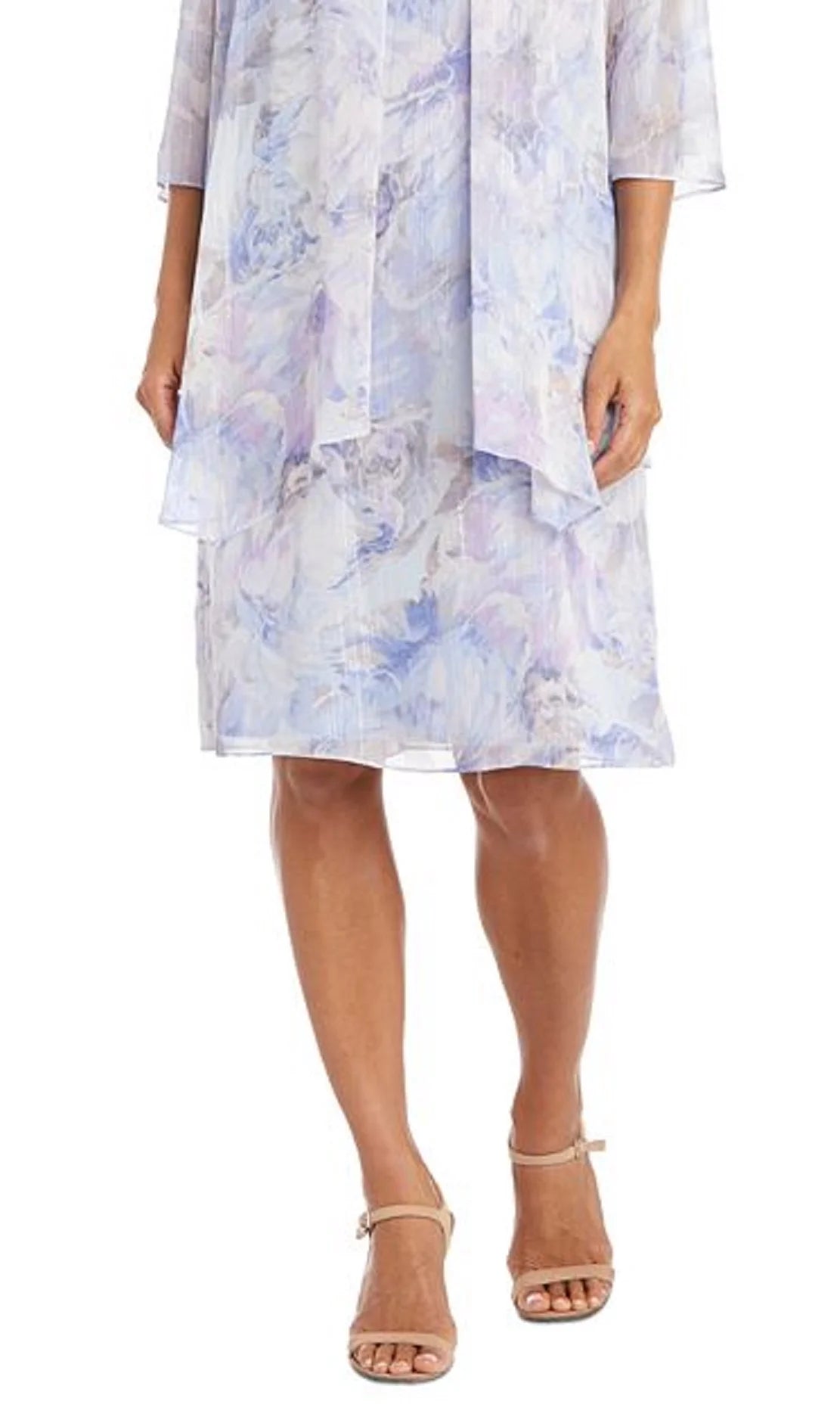 Floral Print Jacket Dress Purple Size 16 A74383