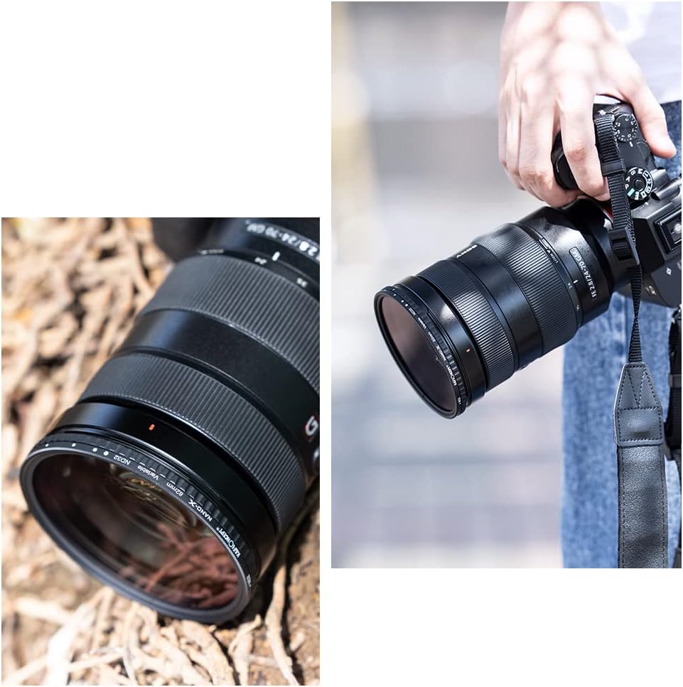 67mm Variable ND Filter ND2-ND32 Camera Lens Filter with Multi-Layer Coatings Pack of 2 G399