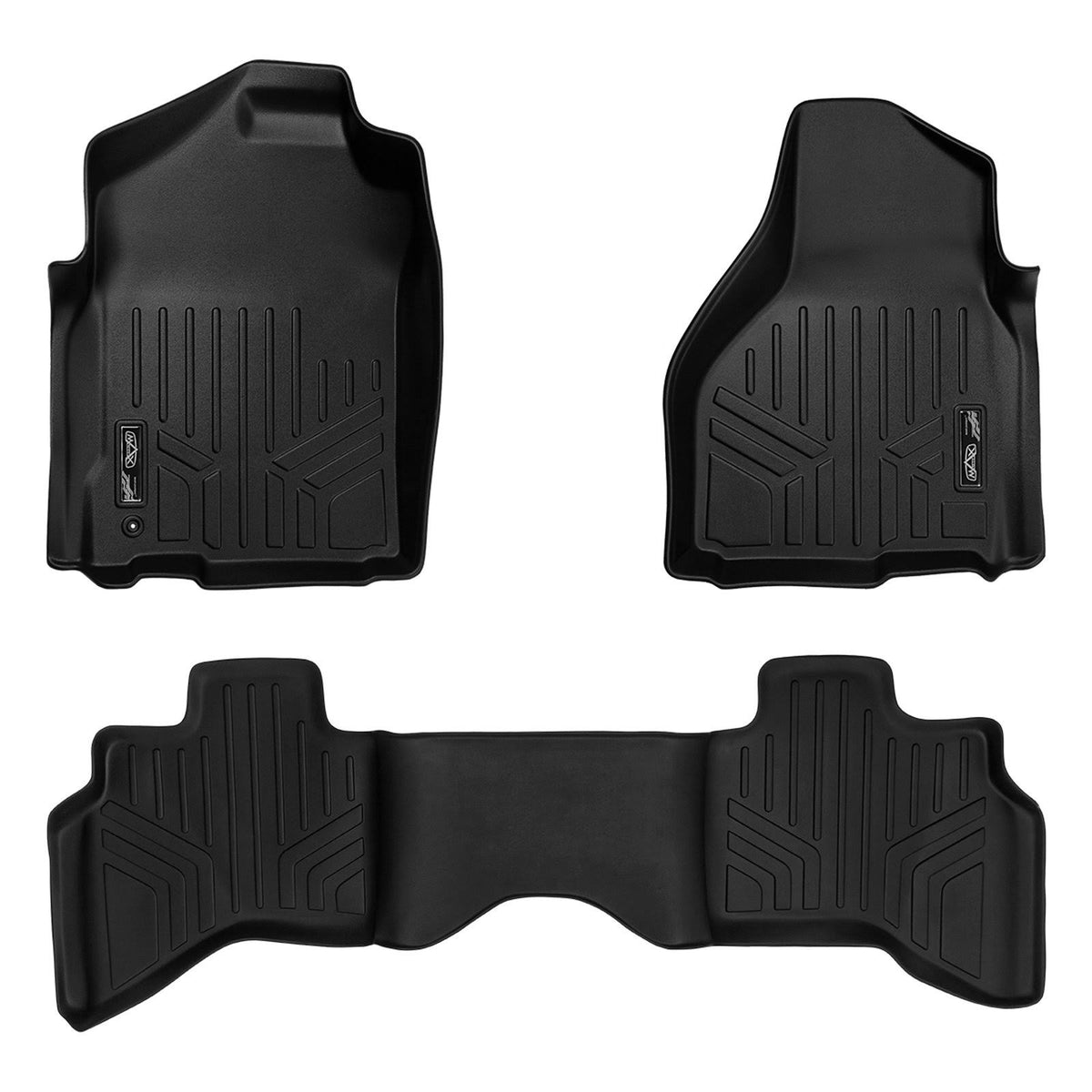 Black 2 Row Floor Mat Liner Set E4239
