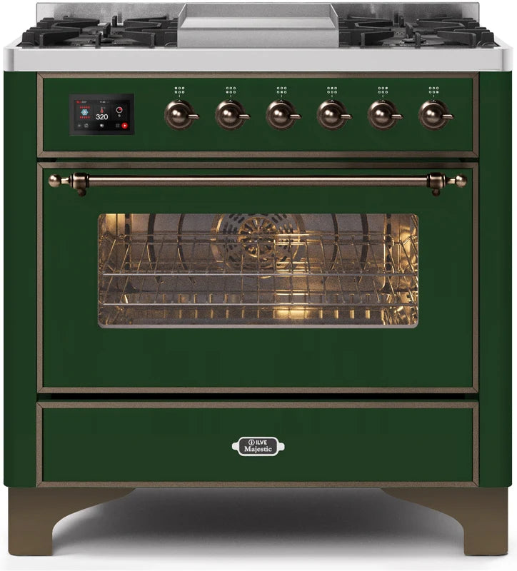 Emerald Green Dual Fuel Natural Gas Range V730855
