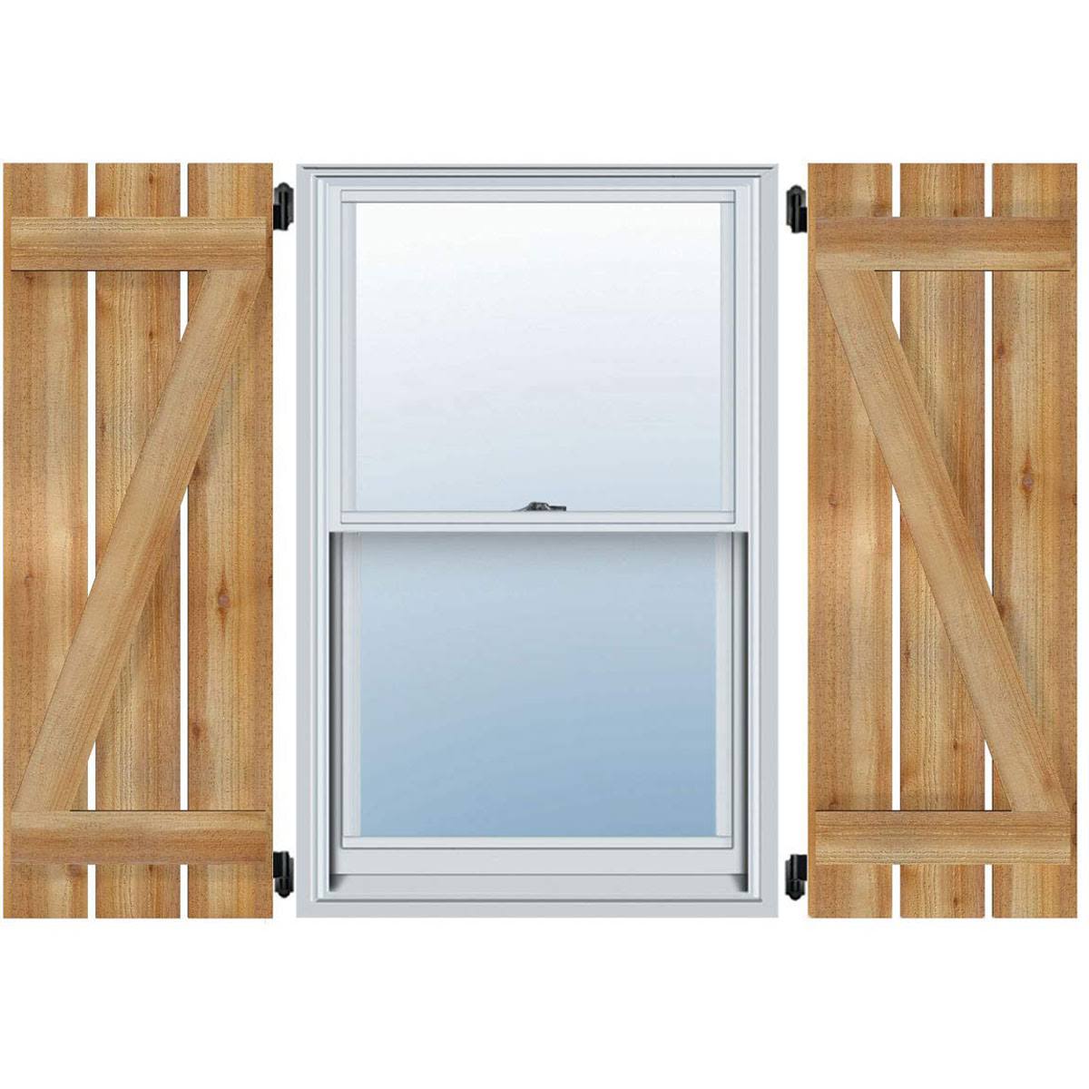 Rough Sawn Western Red Cedar Board-n-Batten Shutters X103