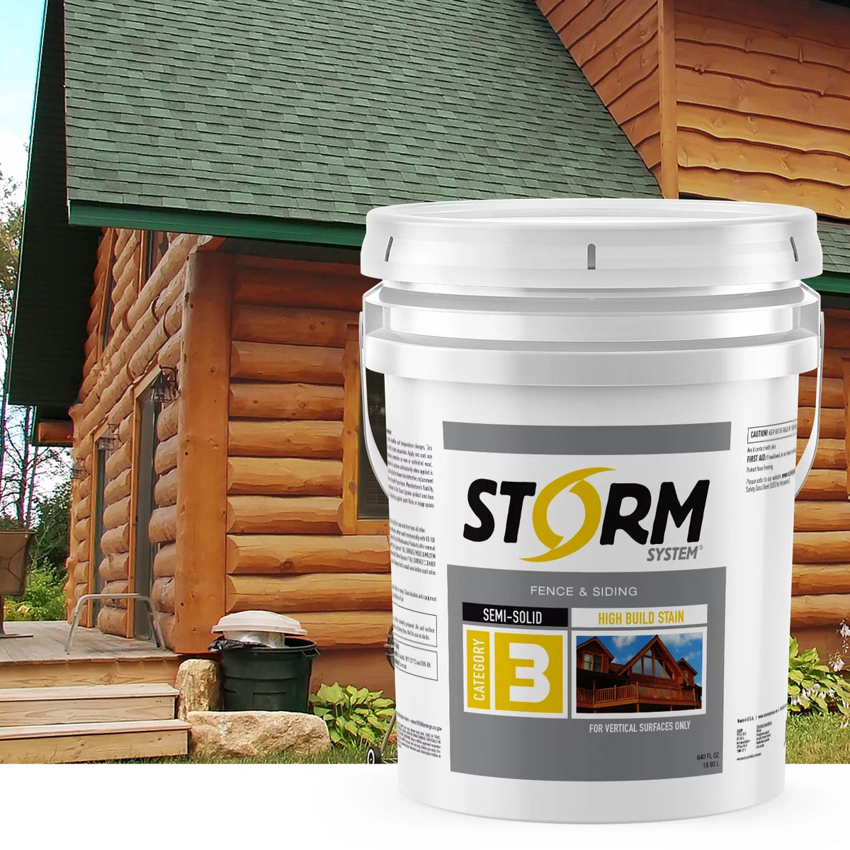 Semi-Transparent Log & Siding Stain + Sealer Teak 1 Gallon Q36614